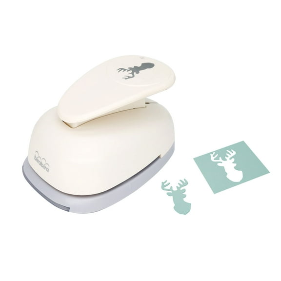 Bira Craft 3 inch Elk Head Lever Action Craft Punch, Christmas Punch for Paper Crafting Scrapbooking