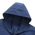 thumbnail image 6 of LNWUY (M-5XL) Plus Size Men's Packable Rain Jacket Lightweight Waterproof Raincoat with Hood Travel Hiking Golf Windbreaker Blue XXXL, 6 of 9