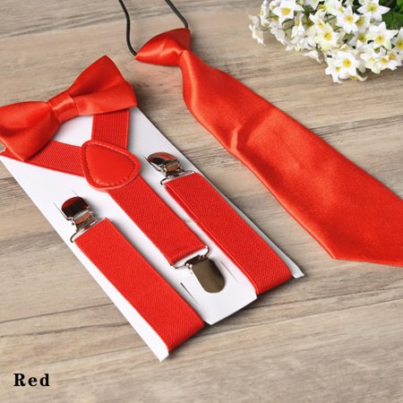 

Kids Suspender & Bow Tie Sets for Boys Girls Children Elastic & Adjustable