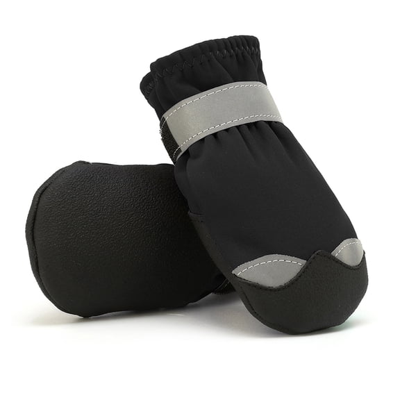 LOLIPPYY 1Set Black Dog Outdoor Shoes with Soft Washable Material and Anti Collision Toe