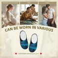 thumbnail image 7 of KLL Modern Style Blue Parrot Pattern Adult Unisex Cozy Slippers,Fuzzy Slip-on Slippers TPR Sole Slippers Comfort Plush Home Footwear for Indoor & Outdoor-8, 7 of 7
