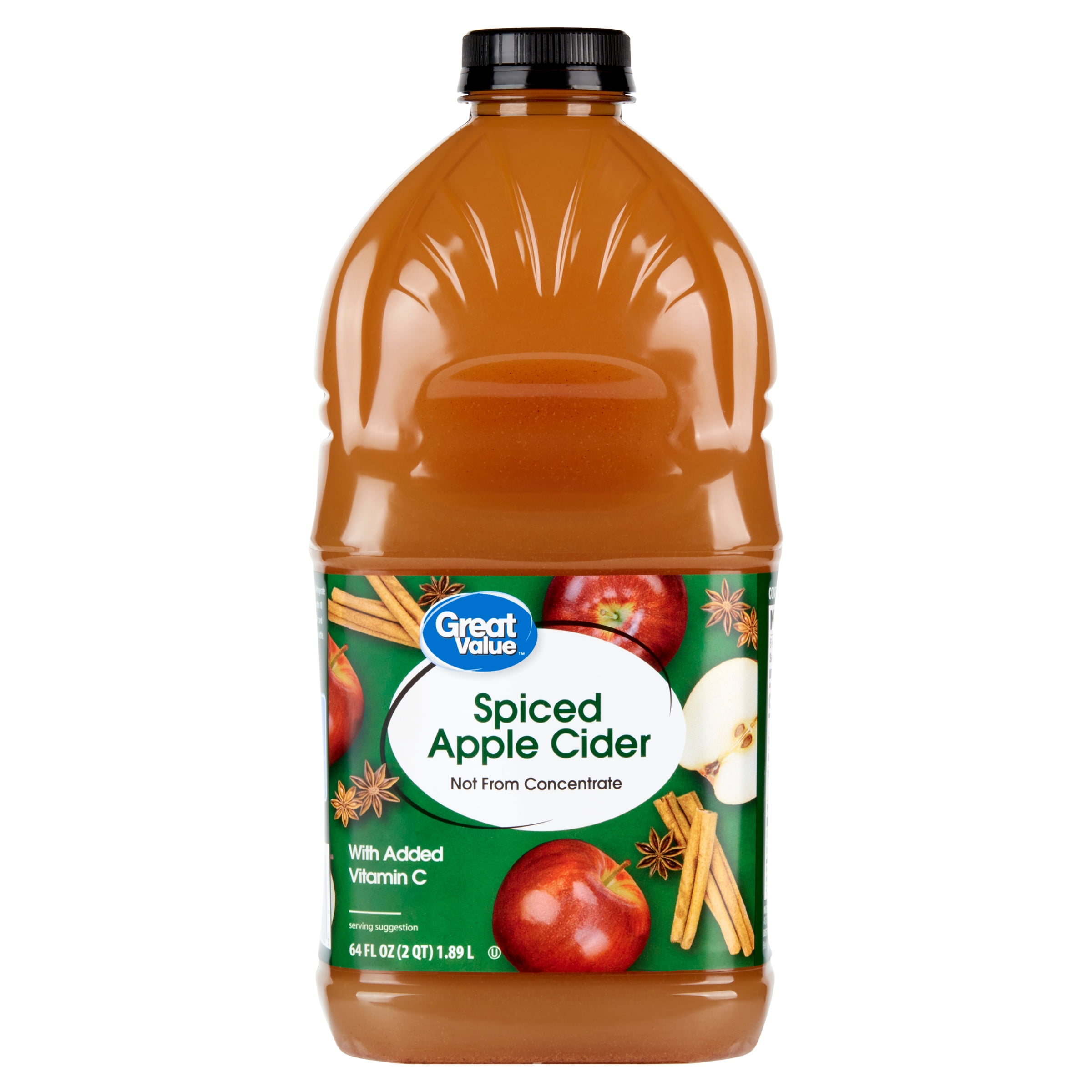 Great Value Fresh-Pressed Spiced Apple Cider, 64 fl oz - Walmart