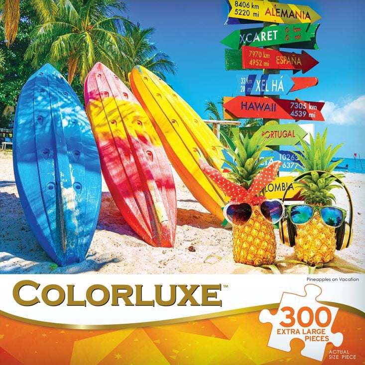 RoseArt Colorluxe 300 Piece Pineapples On Vacation Jigsaw Puzzle