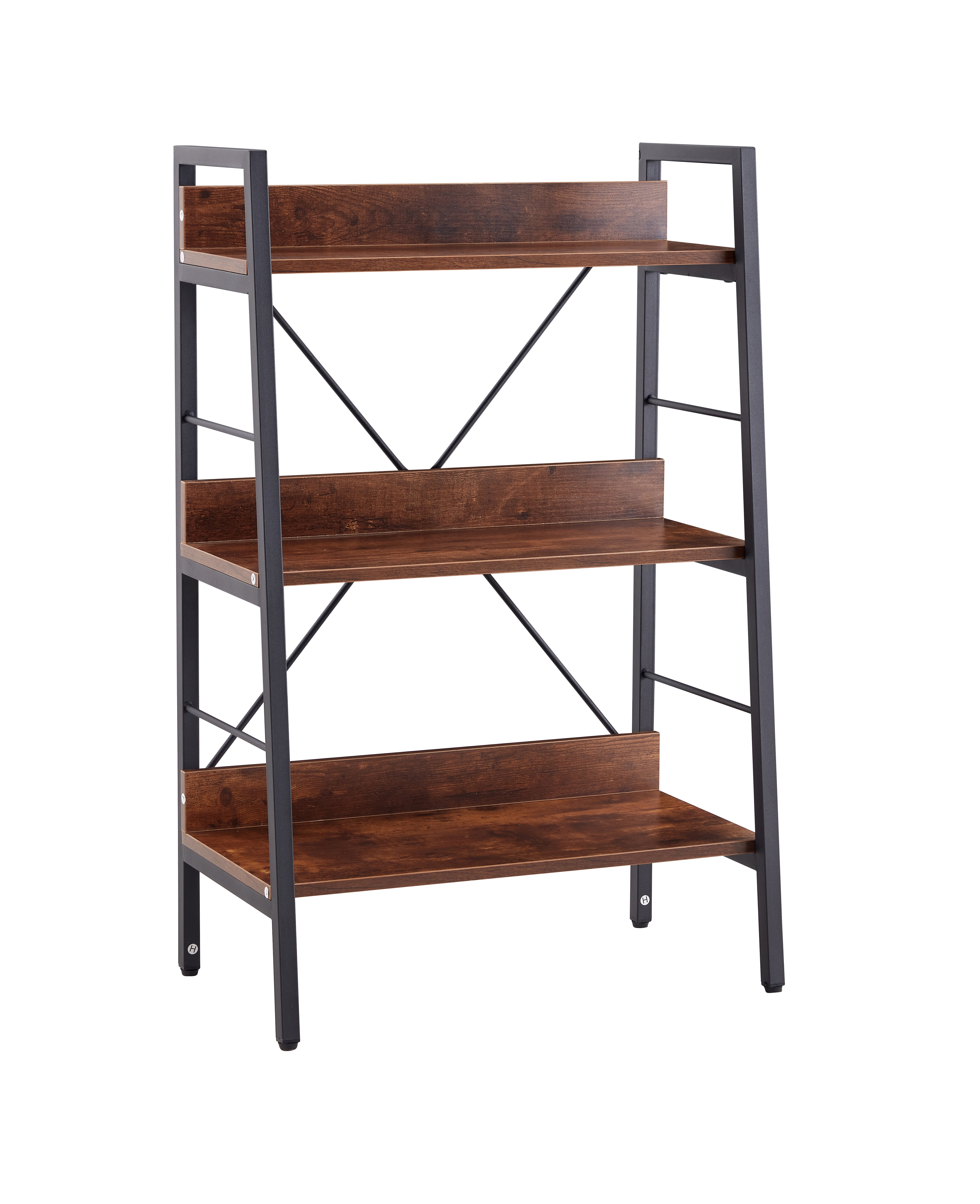 Private Jungle 3-Tier Bookshelf, Vintage Standing Storage Shelf, Display Shelving Units Metal Book Shelves,Rustic Brown Private Jungle 3-Tier Bookshelf, Vintage Standing Storage Shelf, Display Shelving Units Metal Book Shelves,Rustic Brown