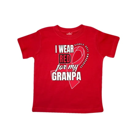 

Inktastic Sickle Cell Awareness I Wear Red For My Granpa Gift Toddler Boy or Toddler Girl T-Shirt
