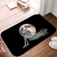 thumbnail image 4 of 1pc Skeleton by the Moon Absorbent Non-Slip Bathroom Thickened Flannel Rug Decor,Soft,Quick Drying,Suitable For Indoor/outdoor Use,Bathrooms,Bedrooms,Kitchens,Terrace,Laundry Rooms,16"x24", 4 of 9