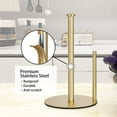 thumbnail image 5 of Gold Countertop Paper Towel Holder, Stainless Steel, Modern Kitchen and Bathroom Organization, 5 of 15