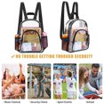 thumbnail image 3 of yeacher Unisex PVC Clear Backpack for Students - Stylish, Durable, and Spacious Outdoor Travel Bag, 3 of 6
