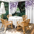 thumbnail image 4 of Outdoor Curtains for Patio Waterproof, Purple Leaves Outdoor Privacy Panels Grommet, Summer Botanical Blackout Outside Curtains for Porch/Cabana/Pergola/Gazebo 54"x84", 2 Panels, 4 of 8