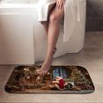 thumbnail image 4 of 1pc Santa Claus in a Cozy Absorbent Non-Slip Bathroom Thickened Flannel Rug Decor,Soft,Quick Drying,Suitable For Indoor/outdoor Use,Bathrooms,Bedrooms,Kitchens,Terrace,Laundry Rooms,16"x24", 4 of 9