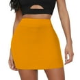 thumbnail image 2 of Wxolcjlv Womens Solid Bodycon Mini Skirt High Rise Slim Fit Stretch Skirts, 2 of 7