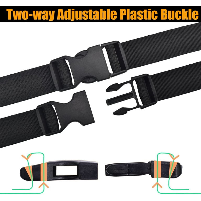 Quick Side Release Buckle for 1 inch/25mm Webbing Straps, Replacement Buckle  1 Wide Inside, Heavy Duty Plastic Buckles Dual Adjustable No Sewing Clips  for Boat Cover Luggage Strap Pet Collar Backpack 
