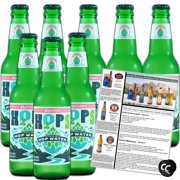H2OPS Sparkling Hop Water 8PK- Grapefruit, 0 Alcohol, 0 Calorie, (8 Pack Glass Bottles) Craft Brewed, Premium Hops, Lightly Carbonated, Gluten Free, Unsweetened, NA Beer