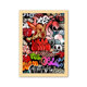 thumbnail image 1 of Graffiti pintura mural calle Colorful Skull Cuadro de madera decorativa marco de casa A4, 1 of 3
