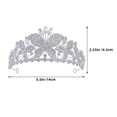 thumbnail image 2 of OHOIOLLA Tiara De Novia Con En Metal Plateado Para Y Sofisticada, 2 of 7