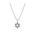 thumbnail image 1 of Hexagram Dije Collar para Hombre, Playera hip-hop retro punk Dije Largo Suéter Accesorio Cadena Dije, Plata, 1 of 8