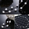 thumbnail image 3 of UDIYO Necklace Single Layer Adjustable Alloy Women Faux Pearl Clavicle Chain for Wedding, 3 of 7