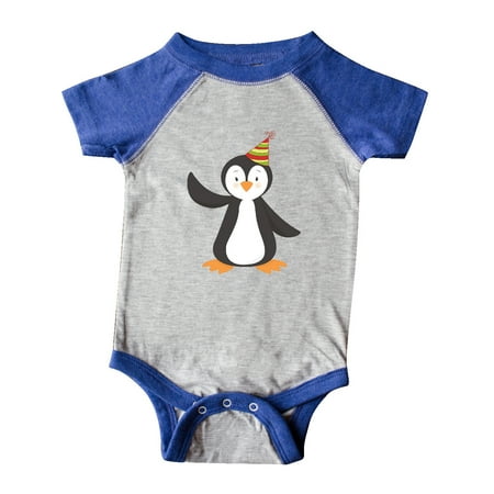 

Inktastic Cute Penguin Penguin With Party Hat Gift Baby Boy or Baby Girl Bodysuit