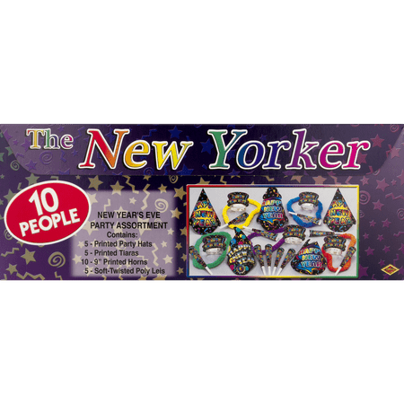 Beistle The New Yorker Kit For 10 People for New Year's Eve