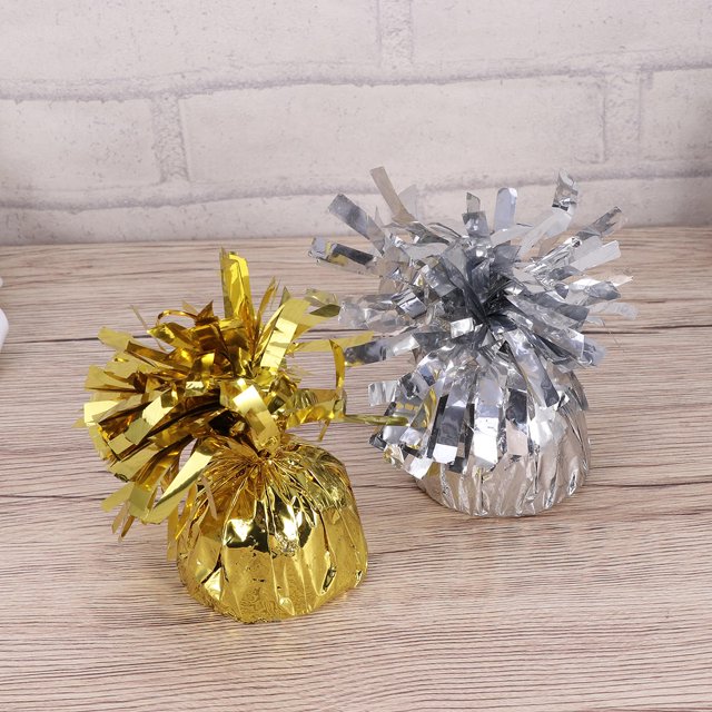 GOOHOCHY 12Pcs Balloon Weight Gold and Silver Small Weights for Balloons Graduation Party