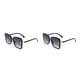 thumbnail image 1 of Guardurnaity Gafas de sol rectangulares para mujer, para acampar al aire libre, viajar, Cosplay, gafas de protección solar, gafas para banquetes, Negro Degradado Gris 2Conjunto, 1 of 1