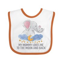 Inktastic My Mommy Loves Me to the Moon and Back Boys or Girls Baby Bib