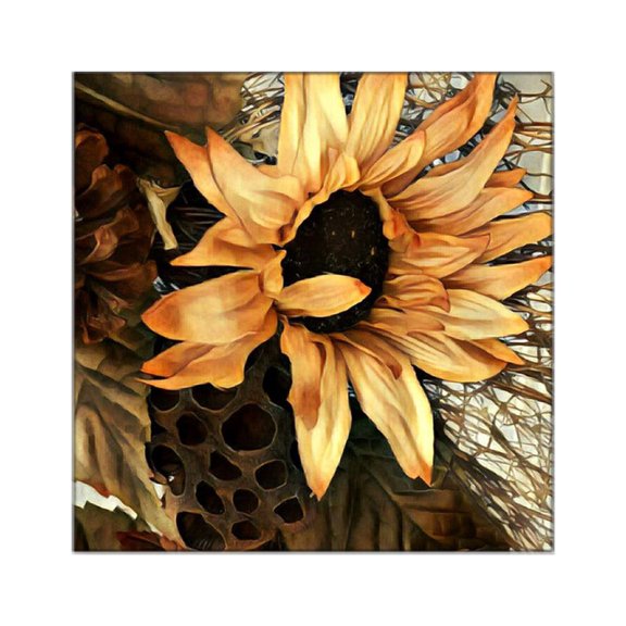 CafePress - Sunflower Sticker - Square Sticker 3" x 3"