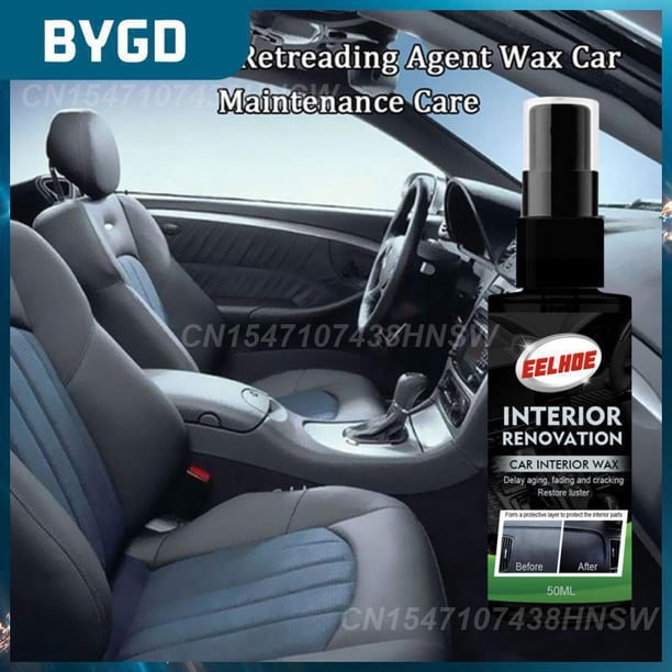 Non-corrosive Car Maintenance Wax 30/50ml Effective Repairing Easy To Use Leather Instrument Panel Retreading Agent Oil-free50mlChina He Qiyong unisex