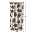 thumbnail image 5 of Brown Footballs Pattern Shower Curtain 36"x72" ,Bathroom Decorative Shower Curtains Set with 12 Hooks,Modern Waterproof Washable Shower Curtain, 5 of 6