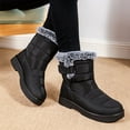 thumbnail image 4 of Chenyee Snow Boots for Women Warm Furry Linied Winter Shoes Water-proof Hook Loop Mid Calf Booties, 4 of 8