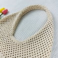 thumbnail image 3 of Yucurem Women Crochet Tote Handbag Heart Pattern Ladies Daily Handbag (Apricot Black) Fashion shoulder bag (D), 3 of 7
