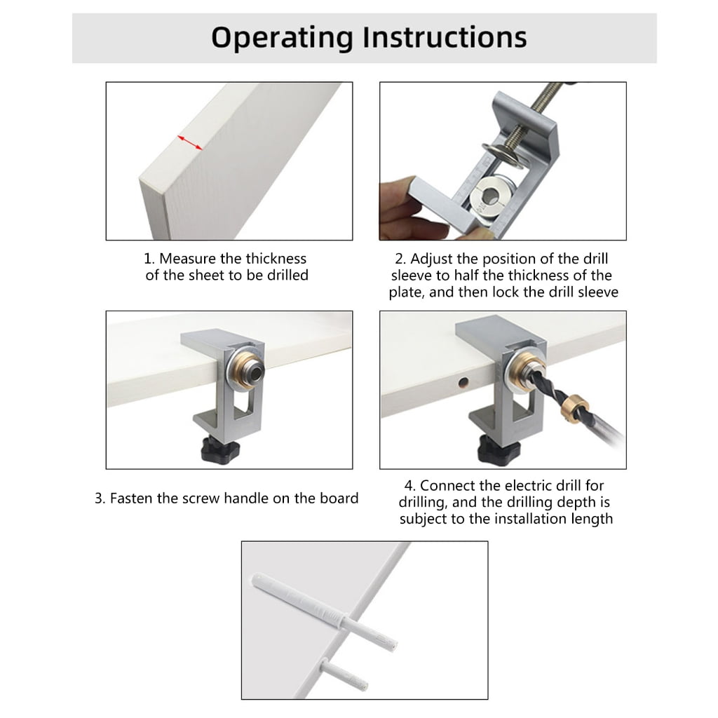 MOMOJIA Pocket Hole Jig Metal Pocket Screw Jig Drill Guide Holes Drilling Punch Locator