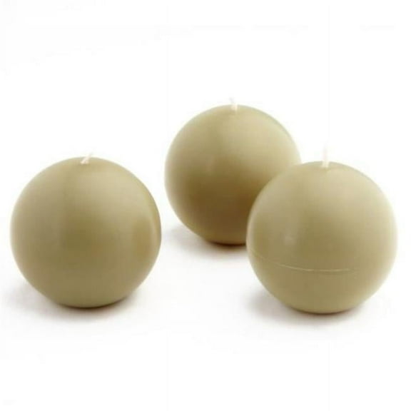 Jeco CBZ-021 3 in. Ball Candles, Sage Green - 6 Piece per Box