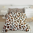 thumbnail image 2 of Manfei Brown Cheetah Print Bedding Comforter Set, Wild Animal Twin Comforter Sets, Aesthetic Leopard Print Bedding Set, Luxury Bedroom Decor Reversible 2 Pieces, 2 of 8