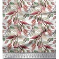 thumbnail image 1 of Soimoi Velvet Fabric Beech Leaves Print Fabric by Yard 58 Inch Wide, 1 of 3