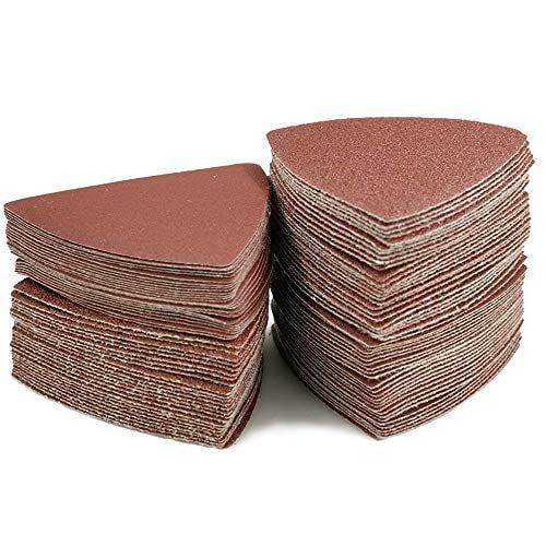 50PCS Triangle Sanding Pads Assorted Sandpaper for Multi Tool Oscillating Loop