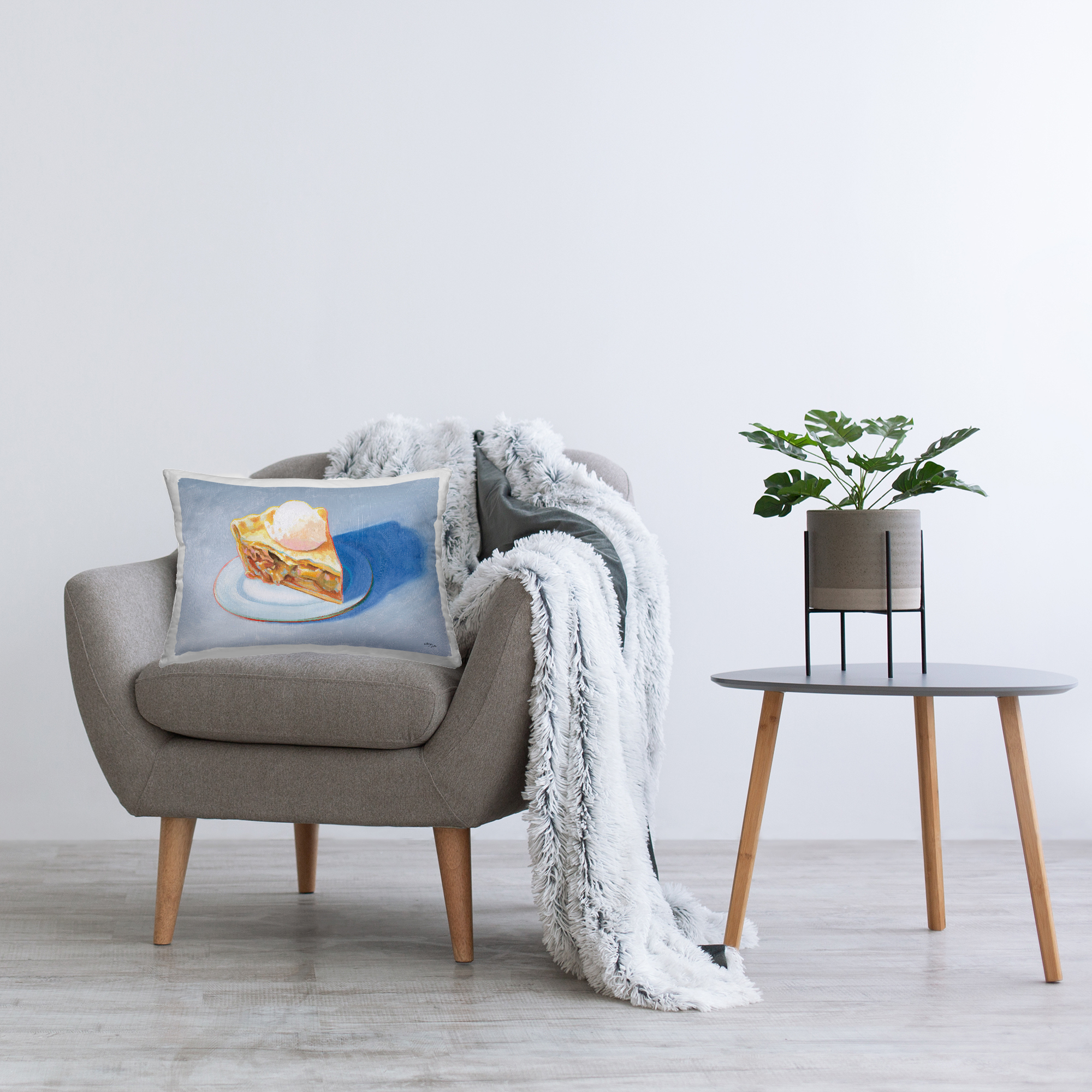 Stupell Industries Apple Pie Still Life Decorative Printed Throw Pillow Design by Wild Apple.