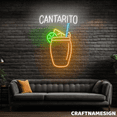 thumbnail image 2 of Craftnamesign Cantarito Neon Sign, Mexican Cocktail Wall Art, Bar Pub Wall Decor, 2 of 5