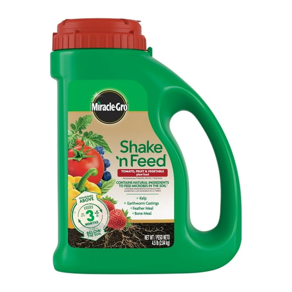 Miracle-Gro Shake 'n Feed Tomato, Fruit and Vegetable Plant Food, 4.5 lbs.