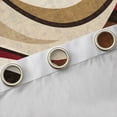 thumbnail image 4 of Homewish Teens Brown Red Stripes Curtains Pack of 2 (42x84 Each),Abstract Minimalist Lines Curtains Blackout,Minimalism Geometric Theme Bedroom Curtains,Super Cozy Room Decor, 4 of 6