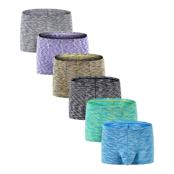 Yuyangdpb Men's No Ride up Boxer Briefs Underwear Trunks with Pouch Multi02/6pack M