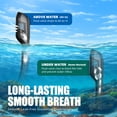 thumbnail image 2 of AEGEND 2 Pack Snorkeling Gear for Adults, Diving Mask with Anti-Leak Dry-Top Snorkel Set, Anti-Fog Panoramic Wide View with Mesh Bag for Swimming Travel, Black & White, 2 of 8