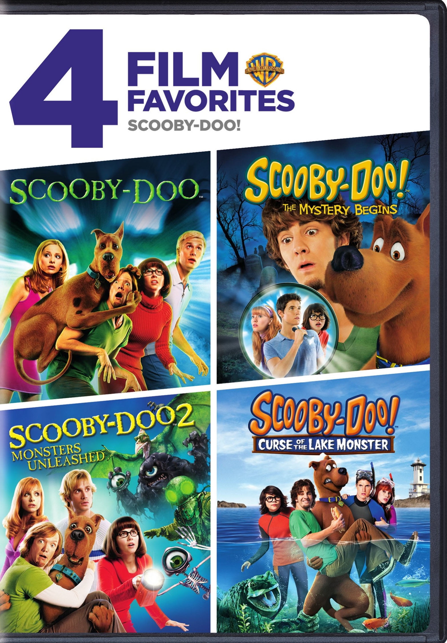 4 Film Favorites: Scooby-Doo! (Scooby-Doo! / Scooby-Doo! 2: Monsters Unleashed / Scooby-Doo! Curse of the Lake Monster / Scooby-Doo! The Mystery Begins) (DVD)