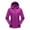 Purple, variant on KIHOUT Deals Womens Long Sleeve Zip Up Windproof Raincoat Solid Outdoor Sunscreen Plus Size Hooded Jacket Coat
