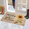 thumbnail image 5 of Black Text Sunflower Flowers (5) Welcome Door Mat Decorative Doormat Farmhouse Low-Profile Floor Rug Switch Mat for Home Indoor Outdoor Decorations 17 X 30 Inch, 5 of 6