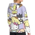 thumbnail image 4 of Lsque Sanrio Pattern Casual Women's Hoodie,Hooded Sweatshirt with Kangaroo Pocket,Pullover Hoodie with Eye-catching Drawstrings-Medium, 4 of 8