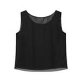 thumbnail image 6 of iiniim Women's Work Blouses Dressy Casual Tank Tops Sleeveless Chiffon Loose Round Neck Shirt Size S-3XL A Black S, 6 of 7