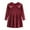 Red, variant on Toddler Girls Sweaters for Fall and Winter - Embroidered Floral Lapel Collar Long Sleeve Knitted Sweater Dress, Party Gown for Toddler Kids Girls(Size 3-4 Years,Beige)