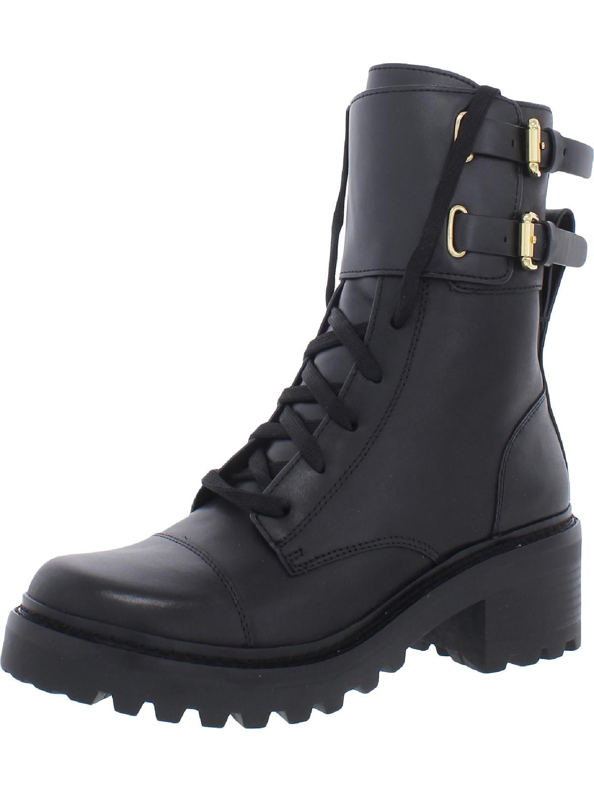 DKNY Womens Bart Lugged Sole Buckle Combat & Lace-up Boots - Walmart.com