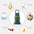 thumbnail image 4 of Delantal de cocina para el prueba de aceite con bolsillos grandes Delantal para adultos unisex Cocinar BBQ Esposa estampado Sunnimix Delantal de cocina, 4 of 7
